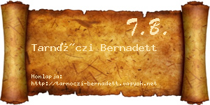 Tarnóczi Bernadett névjegykártya